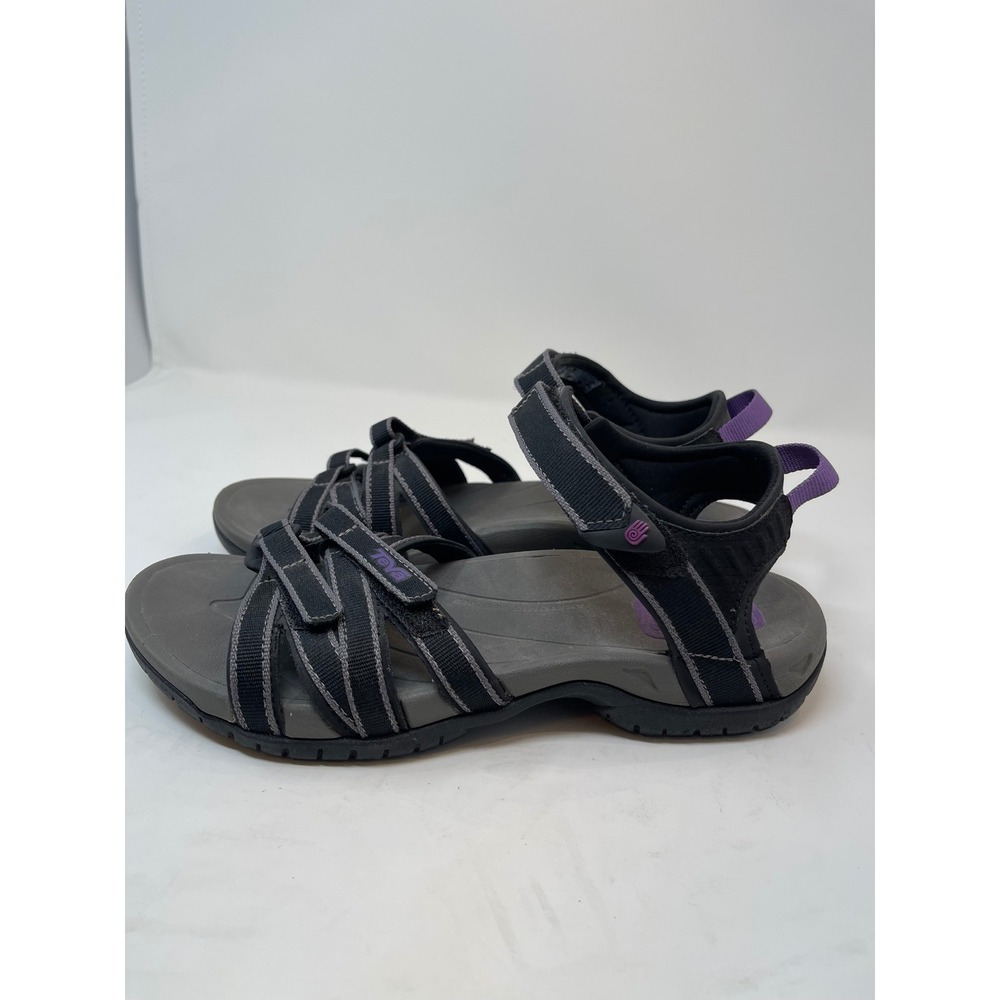 Teva Tirra Sandals Womens 9 Grey Purple Excellent Strappy Hiking Sport Water - Picture 3 of 10